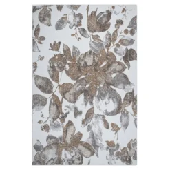 Dywany Z Krótkim Włosiem| Dywan w kwiaty beżowy SALSA 120x170 cm