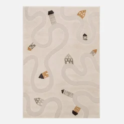 Dzieci inny Dywan w miasteczko beżowy KIDY 120x170 cm