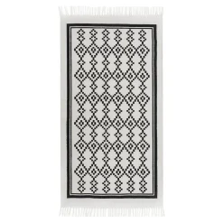 Chodniki|Dywany Z Krótkim Włosiem| Dywan w romby biało-czarny SCANDI 80x150 cm