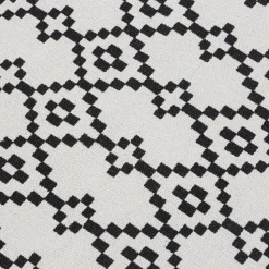 Chodniki|Dywany Z Krótkim Włosiem| Dywan w romby biało-czarny SCANDI 80x150 cm