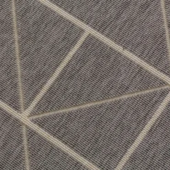 Chodniki|Dywany Zewnętrzne| Dywan w trójkąty szary FABIO 80x150 cm