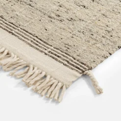 inny Dywan wełniany naturalny beż LIMA 80x150 cm