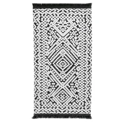 Dywan z frędzlami - czarny ETNA 60x100 cm