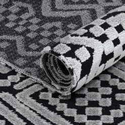Dywan z frędzlami - czarny ETNA 60x100 cm