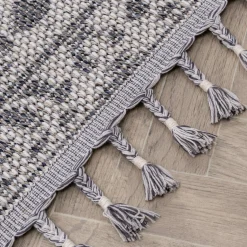 Dywan z frędzlami kremowy FLETTE 120x170 cm