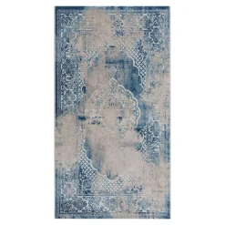 Dywan z orientalnym wzorem niebieski ALMERA 80x140 cm