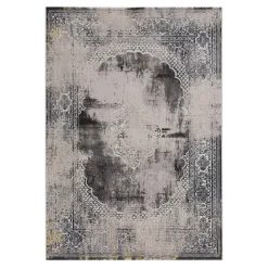 Dywany Z Krótkim Włosiem| Dywan z orientalnym wzorem szary ALMERA 120x160 cm