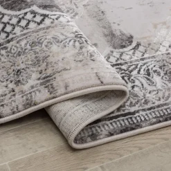 Dywany Z Krótkim Włosiem| Dywan z orientalnym wzorem szary ALMERA 120x160 cm