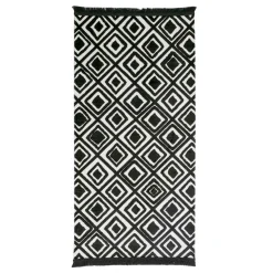 Dywan z połyskującym wzorem 3D czarne romby ETNA 80x150 cm