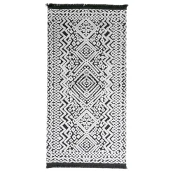 Dywan z połyskującym wzorem 3D czarne frędzle ETNA 80x150 cm