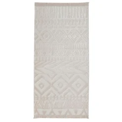 Chodniki|Dywany Z Krótkim Włosiem| Dywan z połyskującym wzorem 3D beżowy ETNA 80x150 cm