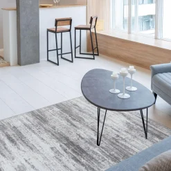 Dywany Z Krótkim Włosiem| Dywan z przecieranym wzorem szary SALSA 120x170 cm