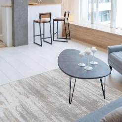 Dywany Z Krótkim Włosiem| Dywan z przecieranym wzorem beżowy SALSA 120x170 cm