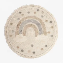 Dywany Dziecięce|Dywany|inny Dywan z tęczą jasny kremowy CLUDI 120 cm