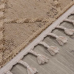 Chodniki|Dywany Z Krótkim Włosiem| Dywan zewnętrzny romby beż BOUCLE 80x150 cm