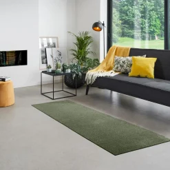 Dywany Z Krótkim Włosiem| Dywan zielony CLEVER 80x250 cm