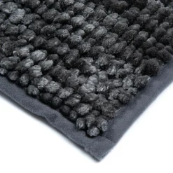 Dywany Do Prania W Pralce|Dywaniki Łazienkowe| Dywanik łazienkowy ciemnoszary CHENILLE 40x60 cm