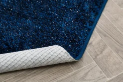 Dywany Z Krótkim Włosiem| Dywanik łazienkowy GLAM GRANATOWY 60x100 cm