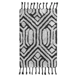 Dywaniki| Dywanik bawełniany z frędzlami biały SANTE 50x80 cm