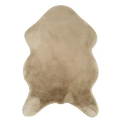 Dywanik beżowy sztuczne futro FUTRZAK 60x90 cm