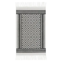 Dywaniki| Dywanik czarno-biały SCANDI 50x80 cm