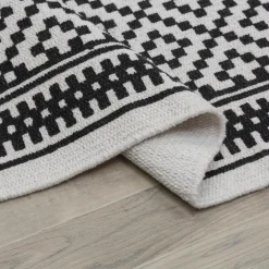 Dywaniki| Dywanik czarno-biały SCANDI 50x80 cm