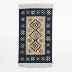 Dywaniki|inny Dywanik etno ALBORG, niebieski, 50x80 cm