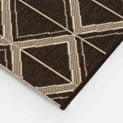 Dywaniki|Dywany Zewnętrzne| Dywanik geometryczny antracytowy JUTA 50x80 cm