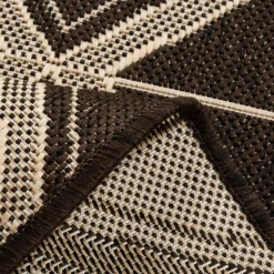 Dywaniki|Dywany Zewnętrzne| Dywanik geometryczny antracytowy JUTA 50x80 cm