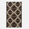 Dywanik geometryczny ciemnobrązowy JUTA 60x100 cm