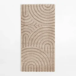 inny Dywanik geometryczny INSPIRATION, szaro-lniany, 60x120 cm