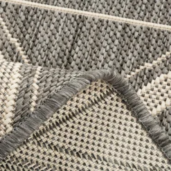 Dywaniki|Dywany Zewnętrzne| Dywanik geometryczny szary JUTA 40x60 cm