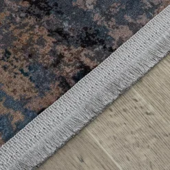 Dywanik połyskujący z frędzlami niebieski COSMIC 60x100 cm