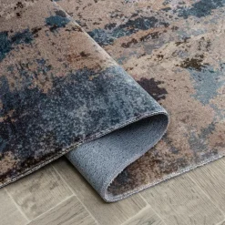 Dywanik połyskujący z frędzlami niebieski COSMIC 60x100 cm