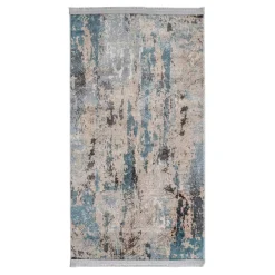 Chodniki|Dywany Z Krótkim Włosiem| Dywanik połyskujący z frędzlami niebieski COSMIC 80x150 cm