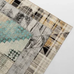 Dywaniki|Dywany Zewnętrzne|inny Dywanik szaro-turkusowy PATCHWORK MALTA 60x100 cm