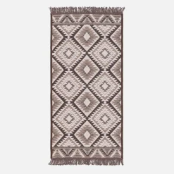 inny Dywanik w aztecki wzór beżowy ALBORG 50x80 cm