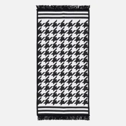 inny Dywanik w pepitkę czarno-biały ALBORG 50x80 cm