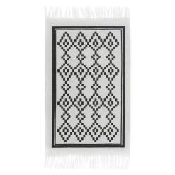 Dywaniki| Dywanik w romby biało-czarny SCANDI 50x80 cm