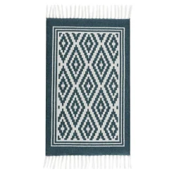 Dywaniki| Dywanik w romby niebiesko-biały SCANDI 50x80 cm