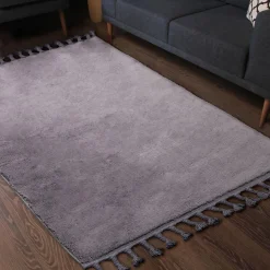 Dywaniki| Dywanik z frędzlami szary PULLY 60x100 cm