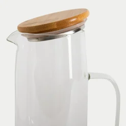Dzbanki I Karafki|inny Dzbanek szklany z bambusową pokrywą 1,2 L