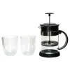 Dzbanek z zaparzaczem i 2 szklanki termiczne 300 ml