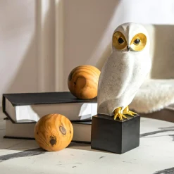 inny Figurka dekoracyjna biała SOWA 27 cm