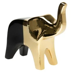 Figurki Dekoracyjne|inny Figurka dekoracyjna czarno-złota SŁOŃ 20 cm
