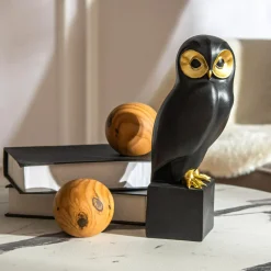 Figurki Dekoracyjne|inny Figurka dekoracyjna czarna SOWA 27 cm