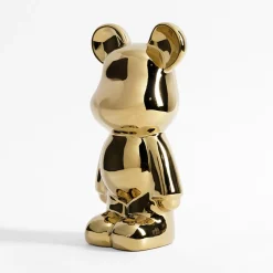 inny Figurka dekoracyjna MIŚ złota 26 cm