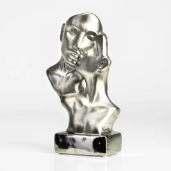 inny Figurka dekoracyjna srebrna FACES 21 cm