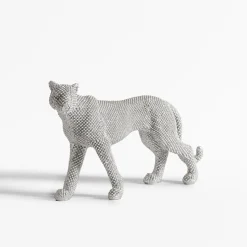 Figurki Dekoracyjne|inny Figurka dekoracyjna srebrna PANTERA 29 cm