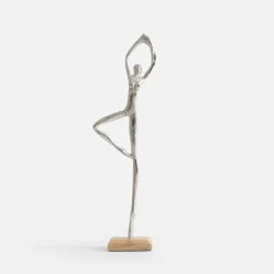Figurki Dekoracyjne|inny Figurka dekoracyjna srebrna JOGA MIX 35 cm